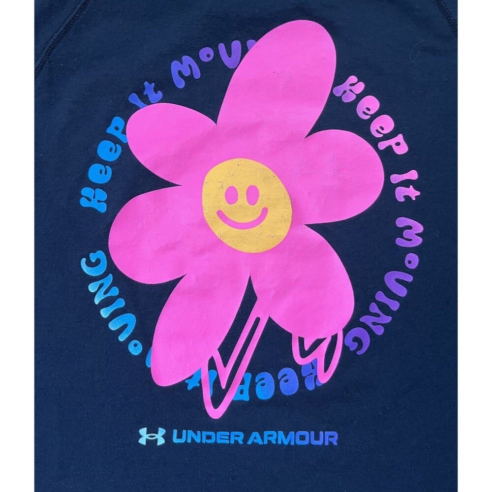 Under Armour Women's Gradient Bloom Black Long Sleeve T-Shirt Sz Medium - Picture 7 of 11